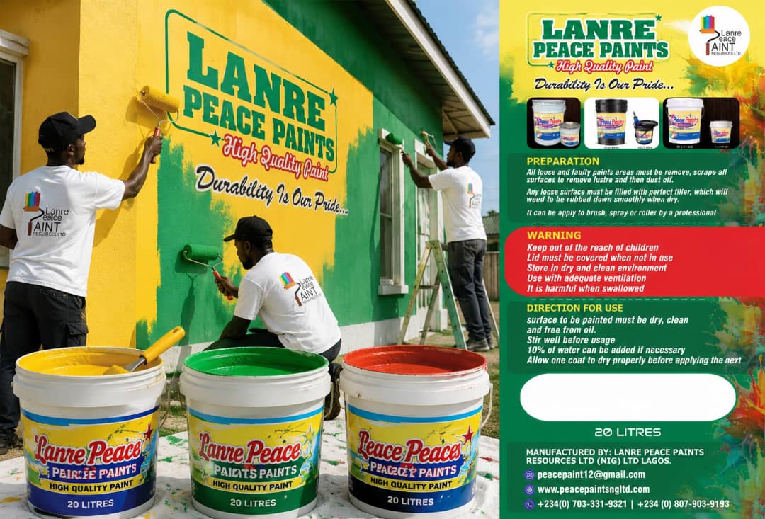 Lanre Peace Painting Directions & Warning Flyer